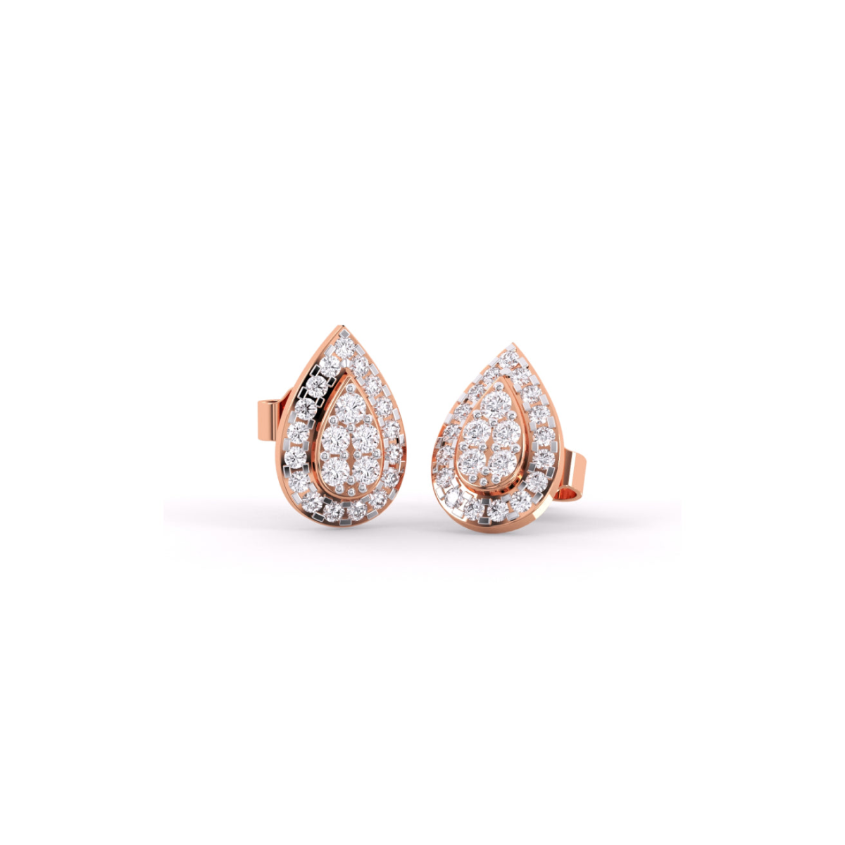 Latest Tear Drop Diamond Girls Earrings